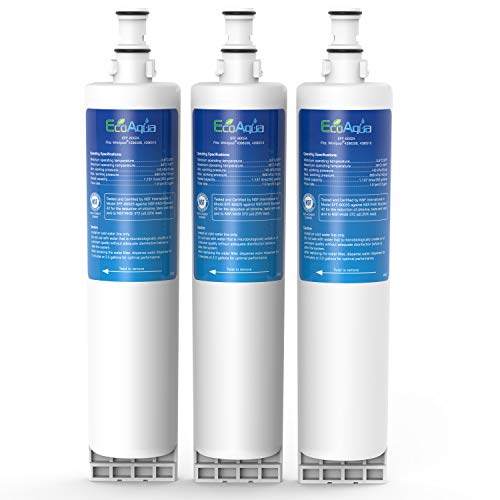 EcoAqua EFF-6002A Ersatzfilter, Ersatz für Whirlpool 4396508, 4396510, Kenmore 46-9010, EveryDrop Filter 5, NLC240V, EDR5RXD1, 3 Stück von EcoAqua