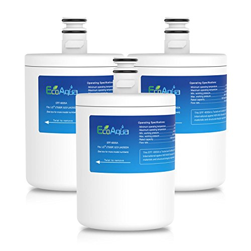 EcoAqua EFF-6005A Kühlschrank Wasserfilter Kompatibel mit LG LT500P 5231JA2002A (1) 5231JA2002B SADQ72910901 ADQ72910902 ADQ72910907 Kenmore/Sears GEN11042F-08 GEN11042FR-08 (3) von EcoAqua