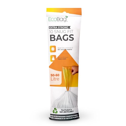 Eco Bag BDS Müllbeutel mit Kordelzug, LDPE, weiß, 50-60 Litre von EcoBag