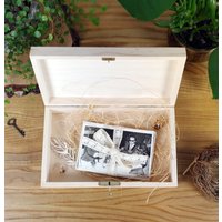 Abschließbare Naturholzbox Mit Deckel Und Schlüssel, Aufbewahrungstruhe, Andenken, Hochzeitsgeheimnis, Unvollendete Erinnerungsbox, Schmuckbox von EcoCraftWood