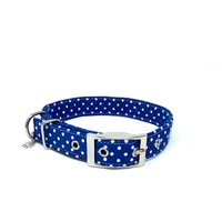 Blaues Punkte - Hundehalsband Mit Öse von EcoDogDesigns