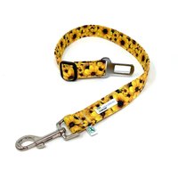 Gelbe Sonnenblumen-Verstellbarer Hunde-Sicherheitsgurt-Rückhaltehund Reist Auto-Sicherheit von EcoDogDesigns