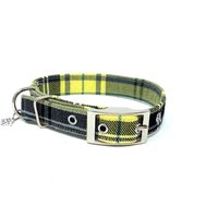 Gelbes Tartan, Traditionelles Hundehalsband Mit Öse von EcoDogDesigns
