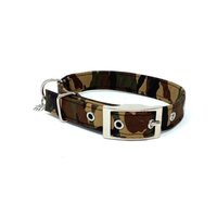 Grün Camouflage Army Print Traditionelles Ösen Hundehalsband von EcoDogDesigns