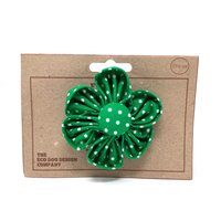 Grün Gepunktete Blume Accessoire Für Hundehalsband von EcoDogDesigns