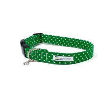 Hundehalsband Mit Grünem Pünktchenmuster von EcoDogDesigns