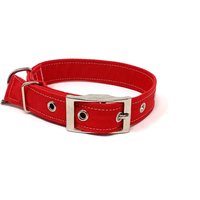 Kirschrot Wasserabweisendes Verstellbares Traditionelles Öse Hundehalsband von EcoDogDesigns