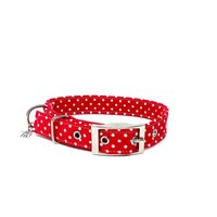 Rot Gepunktet Hundehalsband Mit Öse von EcoDogDesigns