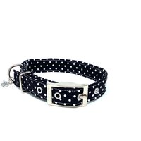 Schwarzer Punkte - Hundehalsband Mit Öse von EcoDogDesigns