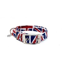 Union Jack Traditionelles Hundehalsband Mit Öse von EcoDogDesigns