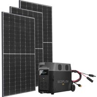 Ecoflow Solaranlage "Delta Pro Powerstation mit 3 x 415W Gerahmtes Solarmodul", (Spar-Set) von EcoFlow