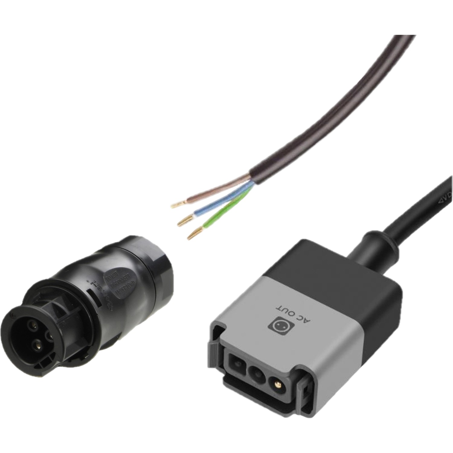 Ecoflow Wielandkabel inkl. Stecker Powerstream Silber Schwarz von EcoFlow