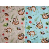 100% Natürliches Wiederverwendbares Bienenwachs Faultier Für Lebensmittel in Beige Oder Minze. Handgemachtes Zero Waste Geschenk von EcoFoodwraps