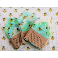100% Natürliches Wiederverwendbares Bienenwachs Food/Sandwich Wrap-Bienen Design | Wählen Sie Ihr Set. Umweltfreundliches Geschenk von EcoFoodwraps