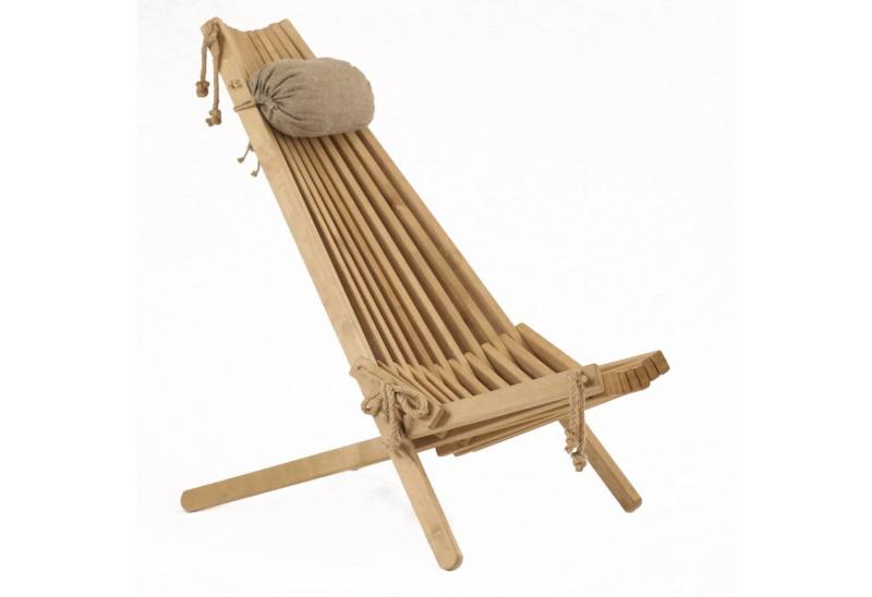 EcoFurn Gartenlounge-Sessel EcoFurn EcoChair Skandinavischer Gartenstuhl Holz Birke Hellbraun mit von EcoFurn