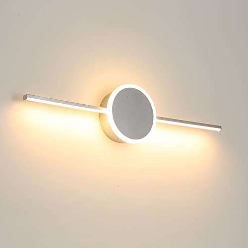 13W Modern LED Bilderleuchten 15,75 Zoll Schminktisch Leuchte Spiegellampen für das Bad Badezimmer Beleuchtung Wandlampe für Malerei Spiegel über Schrank Nachttisch Leselampen, Silber, Warmweiß Licht von EcoGehen