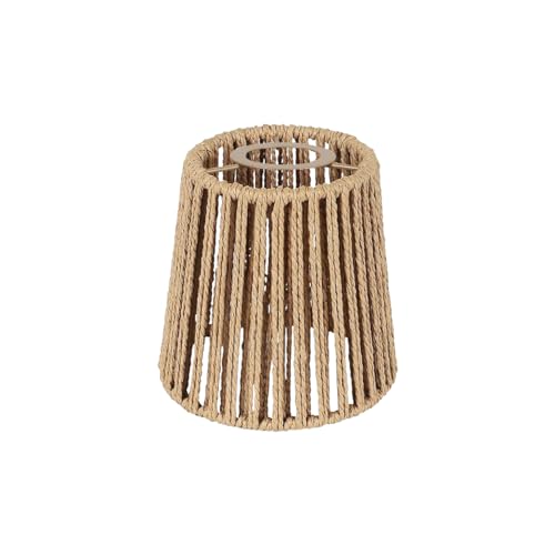 Boho Rattan Lampenschirm Klein E27 Lampenschirme für Tischlampe Hängelampe Stehlampe Deckenleuchte Spiegelleuchten Korblampe Papierlampenschirm Papier Ersatzschirm Hängend Korb Laterne von EcoGehen
