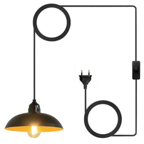 EcoGehen Outdoor Hängelampe mit Stecker Lampe Hängend Pavillon Beleuchtung Lampenfassung E27 4.5m Kabel Schwarz Deckenleuchte Außen Pendelleuchte Steckdose Gartenlampen Draußen Balkon Terrassen EcoGehen Outdoor Hängelampe mit Stecker Lampe Hängend Pavillon Beleuchtung Lampenfassung E27 4.5m Kabel Schwarz Deckenleuchte Außen Pendelleuchte Steckdose Gartenlampen Draußen Balkon Terrassen von EcoGehen