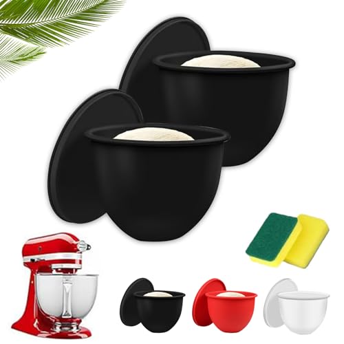 EcoGleam Silikon Schüsseleinlagen, Mixeraufsätze und Zubehör für Mixaid, Silikoneinlagen für KitchenAid 5 Qt Mixer mit kippbarem Kopf, Ersatz Mixerschüsseln, Antihaftbeschichtet, Leicht zu Reinigen von EcoGleam
