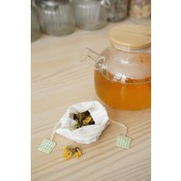 Wiederverwendbare Teebeutel, Baumwollteebeutel, Aufguss-Teebeutel, Kordelzug-Wiederverwendbare Große Wiederverwendbare Kräuterteebeutel von EcoHandicraftSK