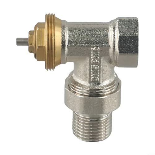 DN15/DN20 Messing Winkel Thermostat-Steuerventil mit M30 x 1,5 mm Gewinde für Sanitärsysteme, vertikal bis 85° Neigung (DN15) von EcoLivzen