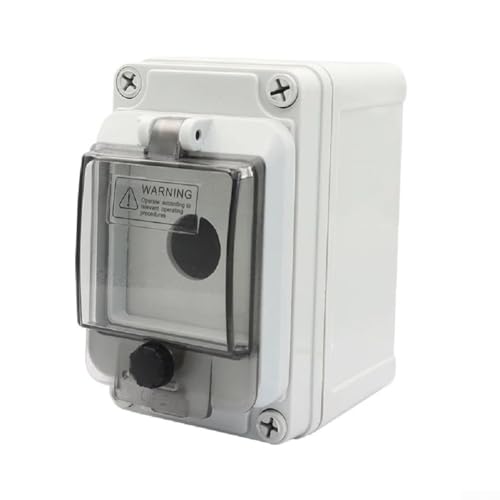 IP66 Wasserdichte Einloch-Drucktasten-Steuerbox für den Außenbereich mit Schutzschild, 22 mm Loch, industrielles Schaltergehäuse, grau von EcoLivzen