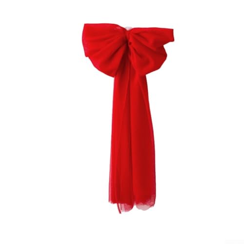 Weihnachtsbaum-Schleife, Ornament, 75 cm, Polyester, Feiertagsdekoration für Kränze, Girlanden, Fenster, Rot, Grün, Beige (rot) von EcoLivzen