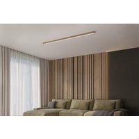Linear Flush Mount Ceiling Light in Solid Oak - Minimalist Led Lighting Brilux von EcoLum