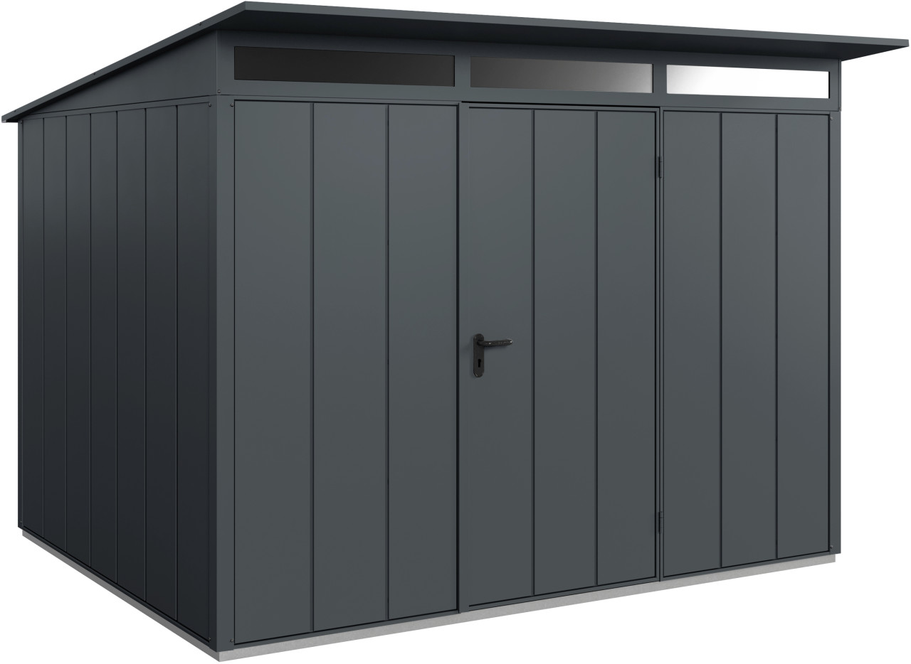 EcoStar Gerätehaus Elegant-P Typ 3 anthrazitgrau 312,7 x 283,4 x 232,3 cm von EcoStar