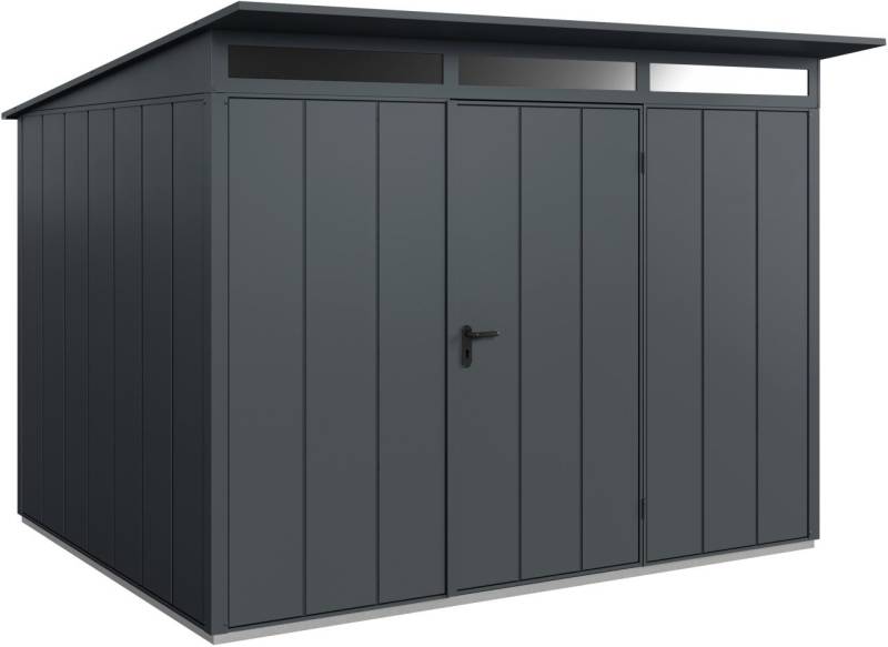 EcoStar Gerätehaus Elegant-P Typ 3 anthrazitgrau 312,7 x 283,4 x 232,3 cm von EcoStar
