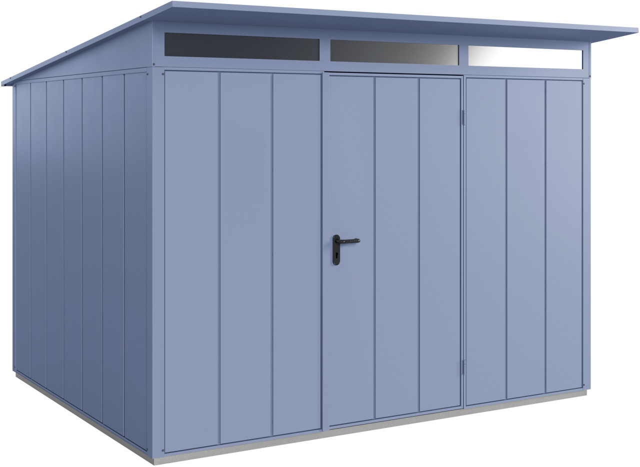 EcoStar Gerätehaus Elegant-P Typ 3 taubenblau 312,7 x 283,4 x 232,3 cm von EcoStar