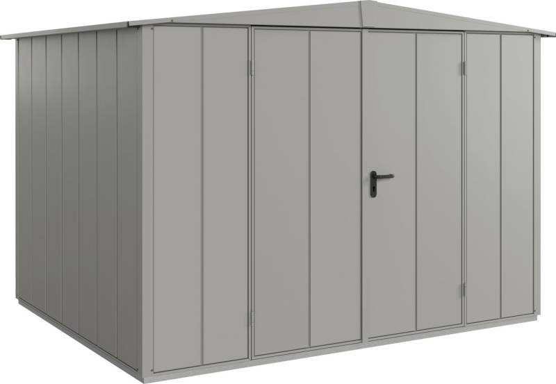 EcoStar Gerätehaus Elegant-S Typ 3 graualuminium 2 flg 323,6 x 247,7 cm von EcoStar