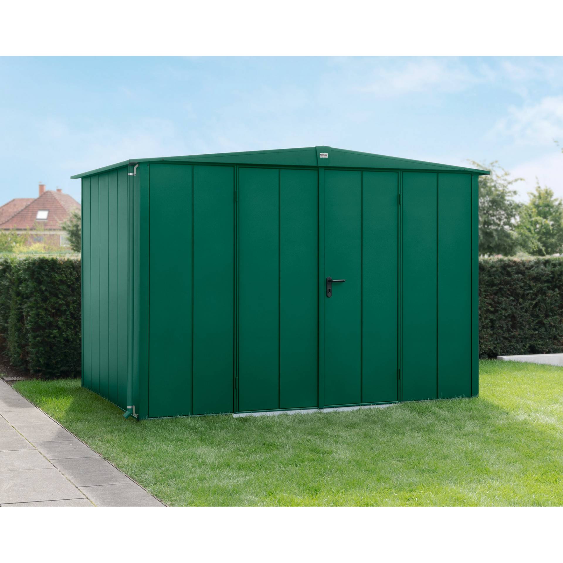EcoStar Gerätehaus 'Elegant-S Typ 3' moosgrün 302,8 x 238 cm, mit Doppeltür EcoStar Gerätehaus 'Elegant-S Typ 3' moosgrün 302,8 x 238 cm, mit Doppeltür von EcoStar