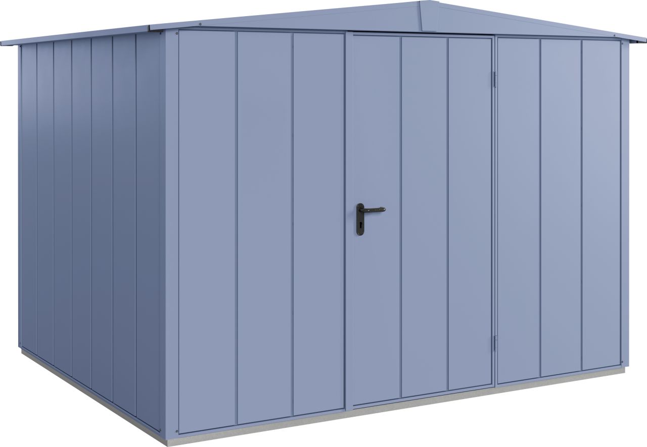 EcoStar Gerätehaus Elegant-S Typ 3 taubenblau 1 flg 323,6 x 247,7 cm von EcoStar