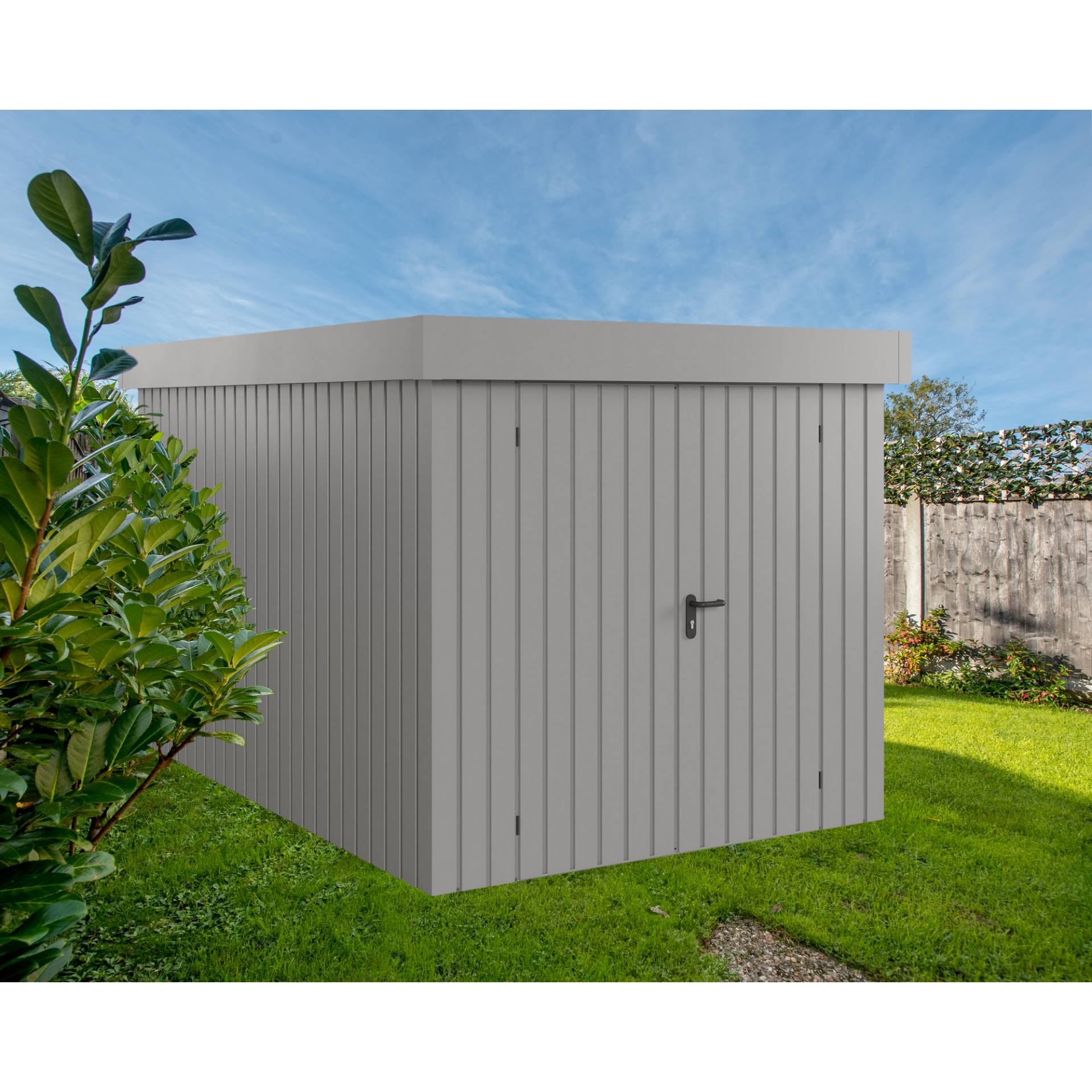 EcoStar Gerätehaus 'Euroline EFD7 Trend-Sk' graualuminium 229 x 325 x 203 cm, Doppeltür EcoStar Gerätehaus 'Euroline EFD7 Trend-Sk' graualuminium 229 x 325 x 203 cm, Doppeltür von EcoStar