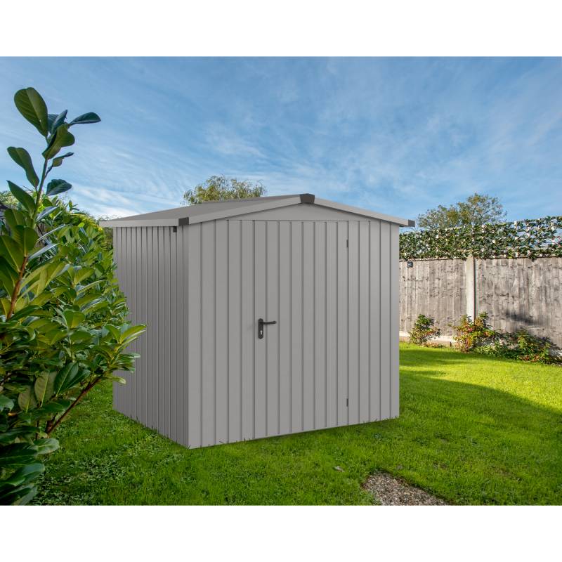 EcoStar Gerätehaus 'Euroline ESD4 Trend-Sk' graualuminium 237 x 181 x 203 cm, Einzeltür von EcoStar