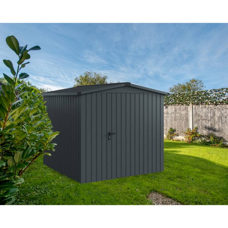 EcoStar Gerätehaus 'Euroline ESD5 Trend-Sk' anthrazitgrau 237 x 229 x 203 cm, Einzeltür von EcoStar