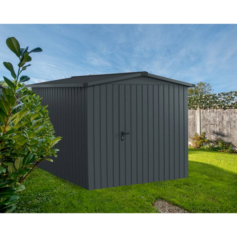 EcoStar Gerätehaus 'Euroline ESD6 Trend-Sk' anthrazitgrau 237 x 277 x 203 cm, Einzeltür von EcoStar