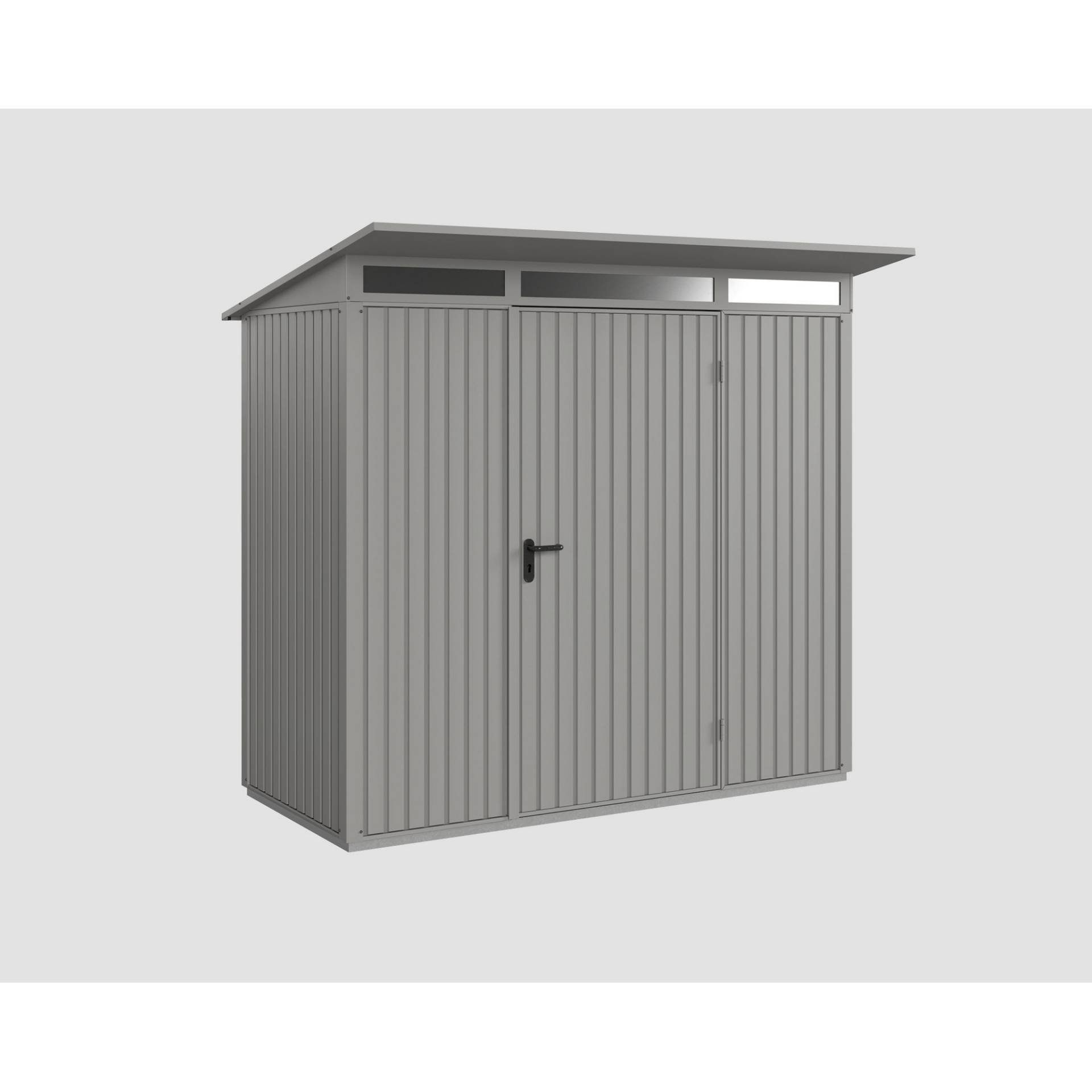 EcoStar Gerätehaus 'Trend-P Typ 1' graualuminium 238 x 107,8 cm, mit Einzeltür von EcoStar