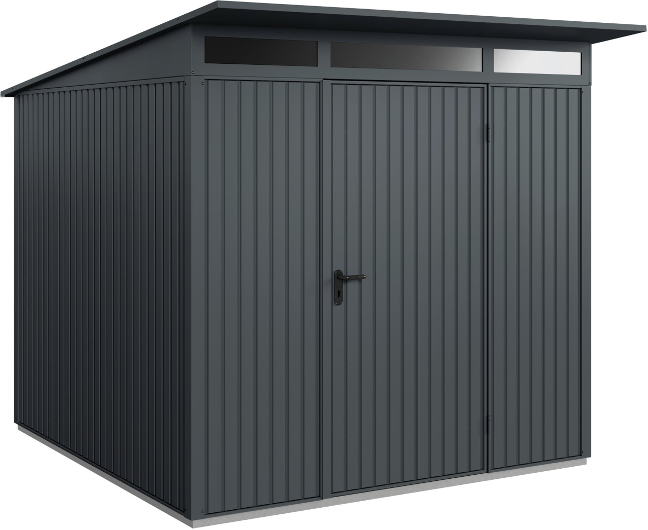 EcoStar Gerätehaus Trend-P Typ 2 anthrazitgrau 247,9 x 283,4 x 232,3 cm von EcoStar