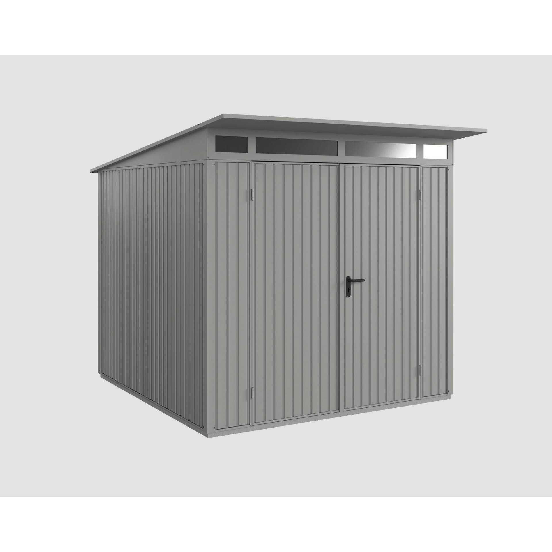 EcoStar Gerätehaus 'Trend-P Typ 2' graualuminium 238 x 238 cm, mit Doppeltür EcoStar Gerätehaus 'Trend-P Typ 2' graualuminium 238 x 238 cm, mit Doppeltür von EcoStar