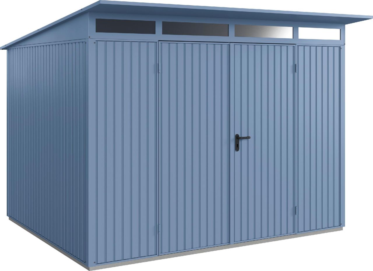 EcoStar Gerätehaus Trend-P Typ 3 taubenblau 312,7 x 283,4 x 232,3 cm von EcoStar