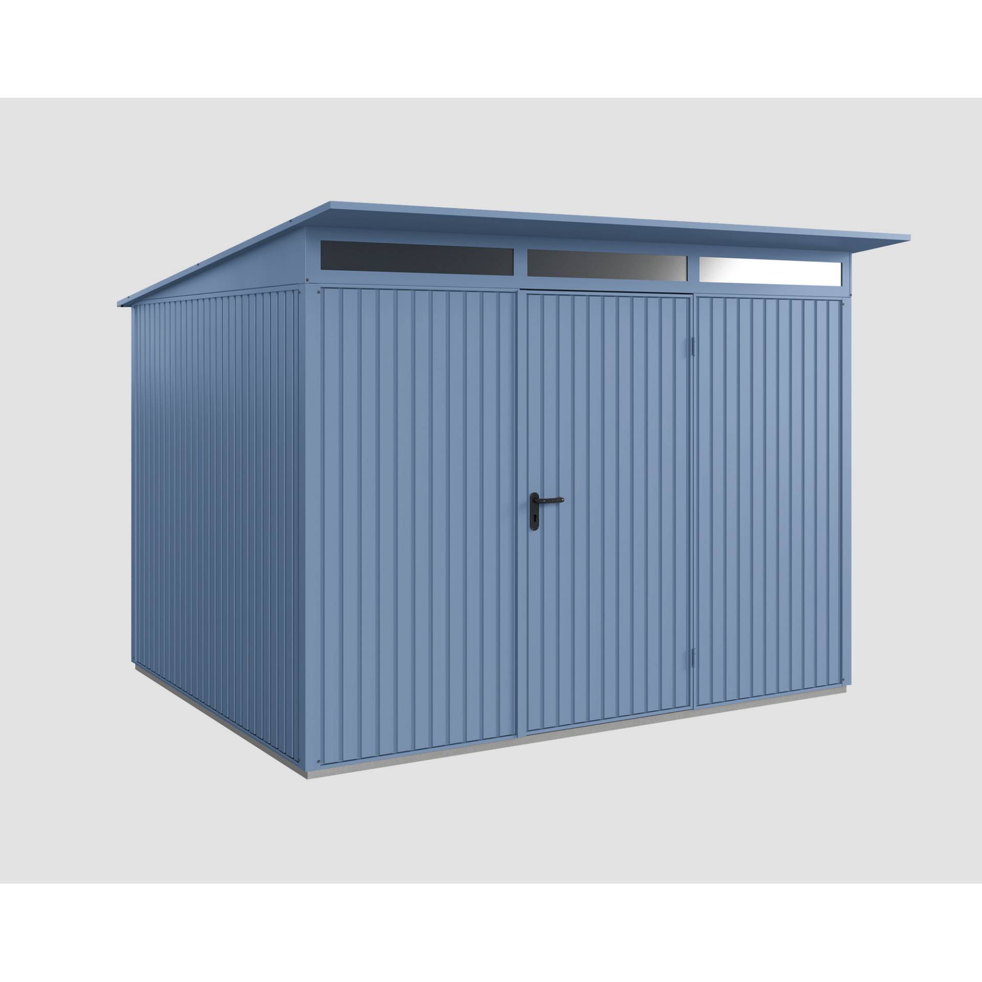 EcoStar Gerätehaus 'Trend-P Typ 3' taubenblau 302,8 x 238 cm, mit Einzeltür EcoStar Gerätehaus 'Trend-P Typ 3' taubenblau 302,8 x 238 cm, mit Einzeltür von EcoStar