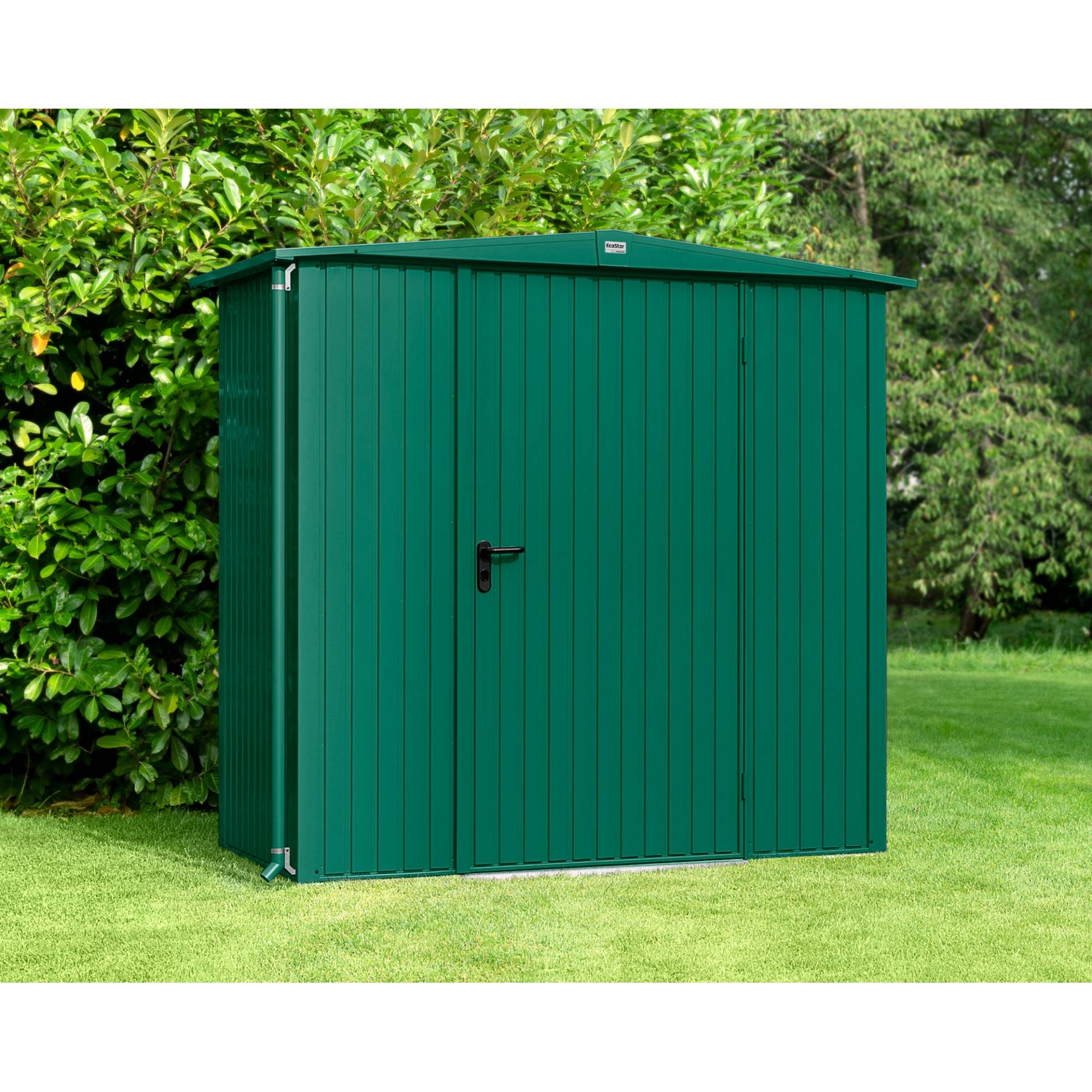 EcoStar Gerätehaus 'Trend-S Typ 1' moosgrün 238 x 107,8 cm, mit Einzeltür EcoStar Gerätehaus 'Trend-S Typ 1' moosgrün 238 x 107,8 cm, mit Einzeltür von EcoStar