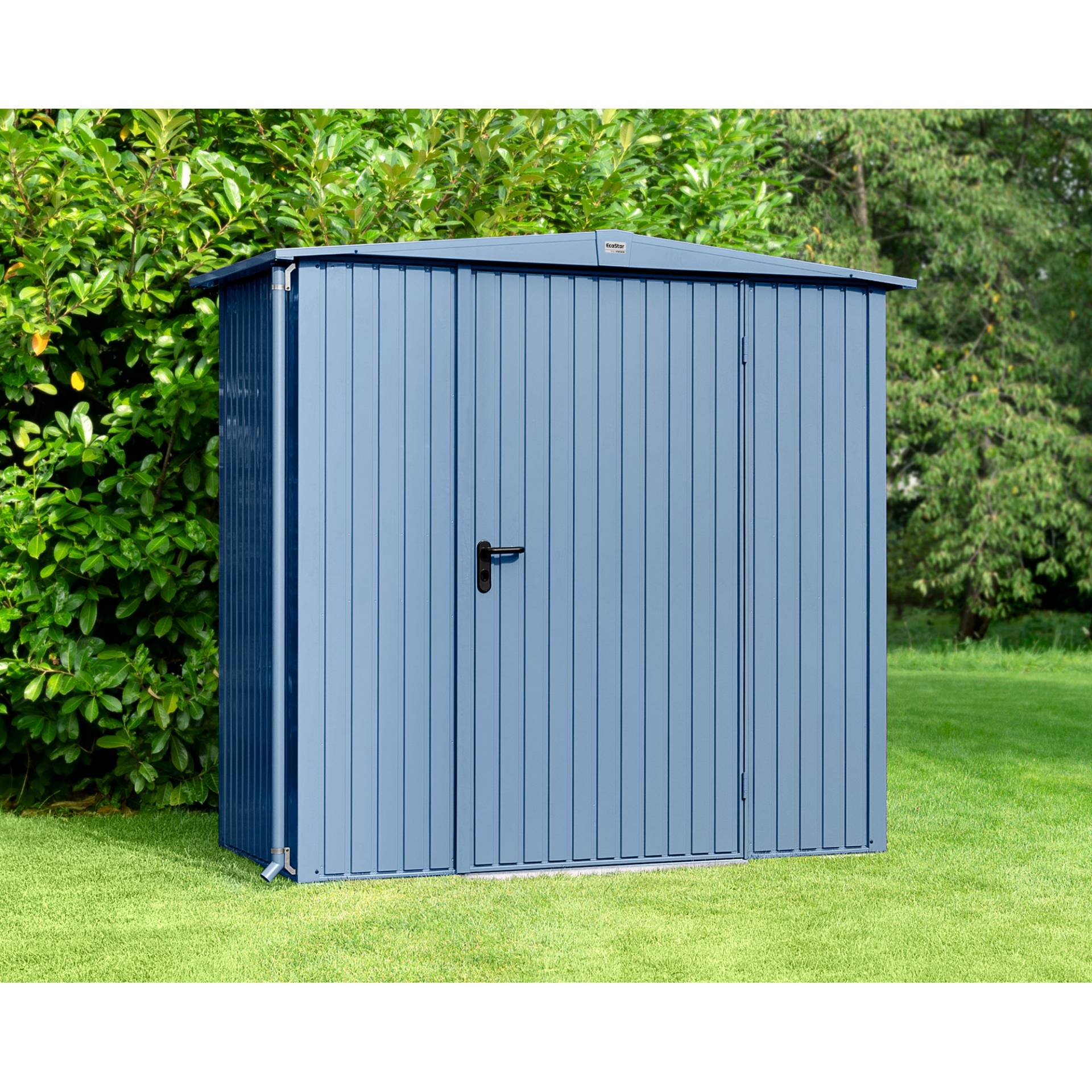 EcoStar Gerätehaus 'Trend-S Typ 1' taubenblau 238 x 107,8 cm, mit Einzeltür von EcoStar