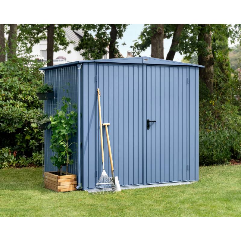 EcoStar Gerätehaus 'Trend-S Typ 2' taubenblau 238 x 238 cm, mit Doppeltür von EcoStar