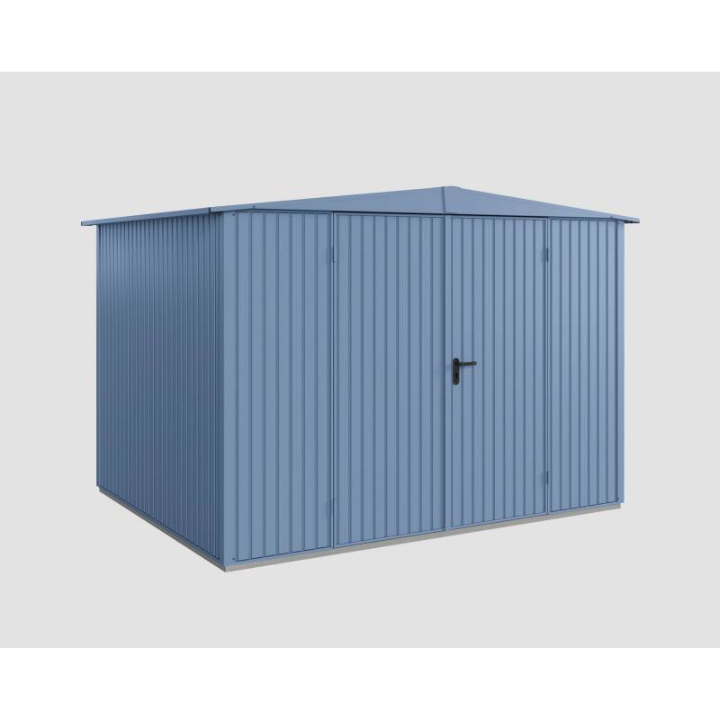 EcoStar Gerätehaus 'Trend-S Typ 3' taubenblau 302,8 x 238 cm, mit Doppeltür von EcoStar