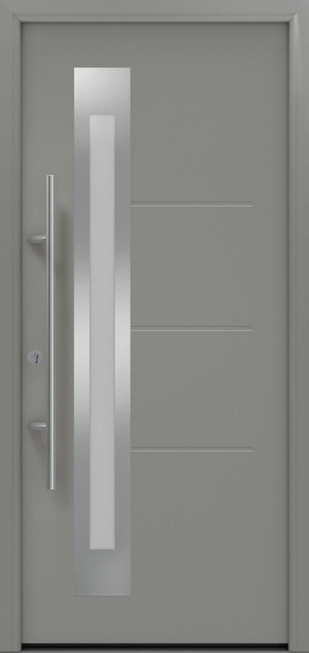 EcoStar Haustür ISOPRO Secur IPS 780S RC2 graualuminium 110 x 210 cm von EcoStar