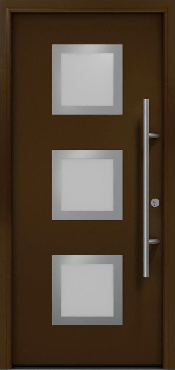 EcoStar Haustür ISOPRO Secur IPS 810S RC2 terrabraun 110 x 210 cm von EcoStar