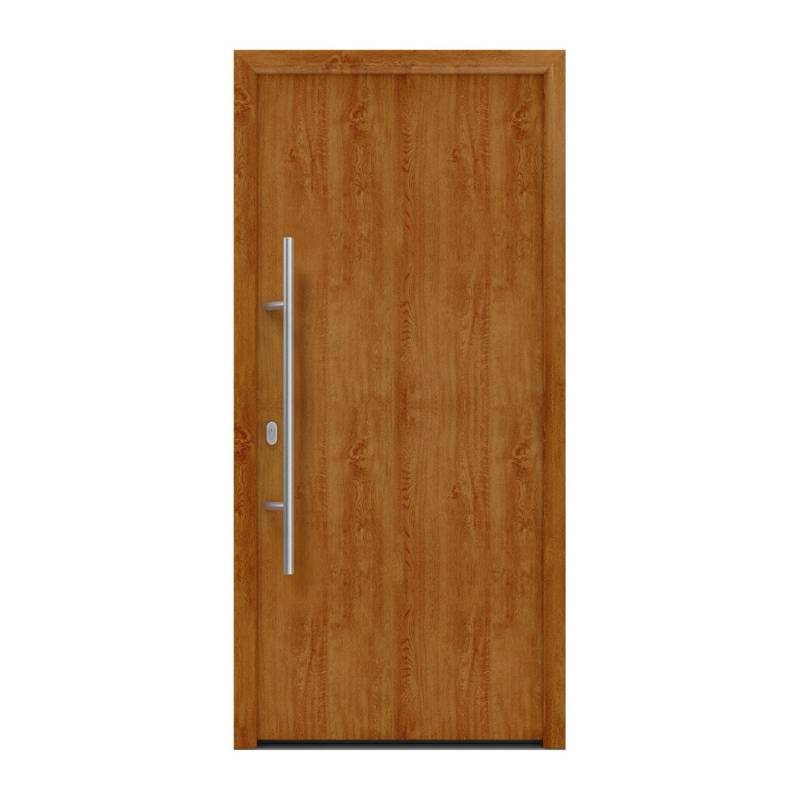 EcoStar Haustür Isopro IP 010 Golden Oak 110 cm cm x 210 cm DIN L von EcoStar